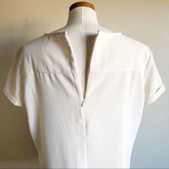 Calvin Klein multicolored ivory print blouse L/G - Picture 6 of 7